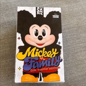 Disney Mickey Mouse Keychain with Black and Gold Accents